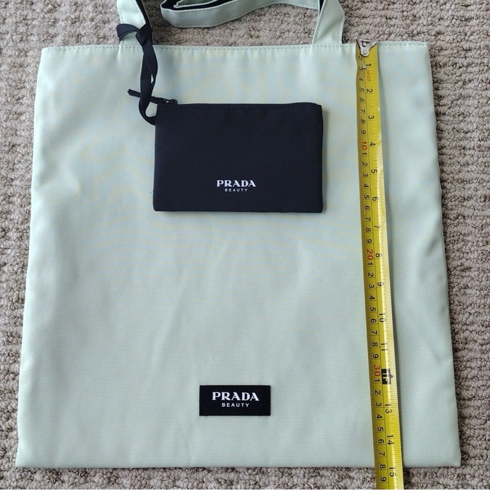 Prada Beauty Reversible Fabric Tote With Pouch NWT - Picture 4 of 7